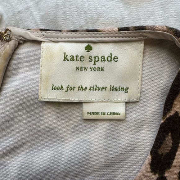 Kate Spade Autumn Leopard Print Fit and Flare Dress Size M/L - Picture 8 of 9